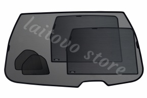 Автошторки Laitovo на заднюю полусферу из 3-х элементов, задние: двери и ветровое стекло для Renault Latitude 1 (2010-наст.время) Седан